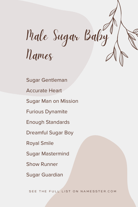 Male Sugar Baby Names