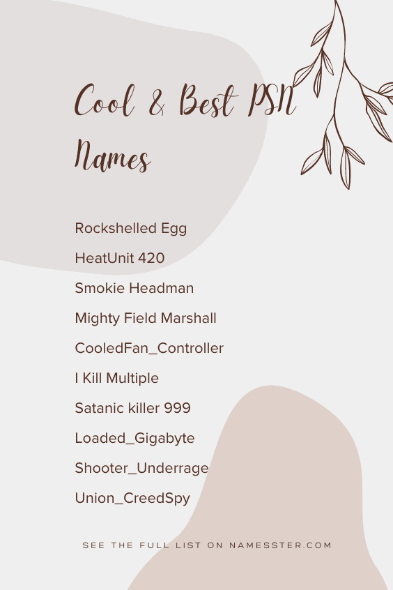 Cool & Best PSN Names