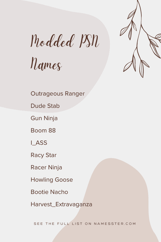 Modded PSN Names