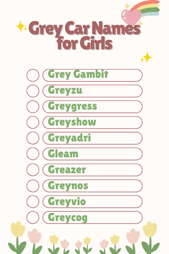 Grey Car Names for Girls