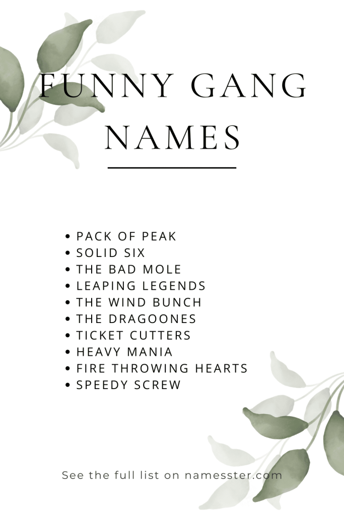 Funny Gang Names