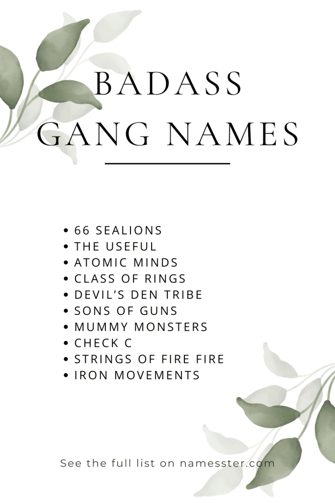 Badass Gang Names