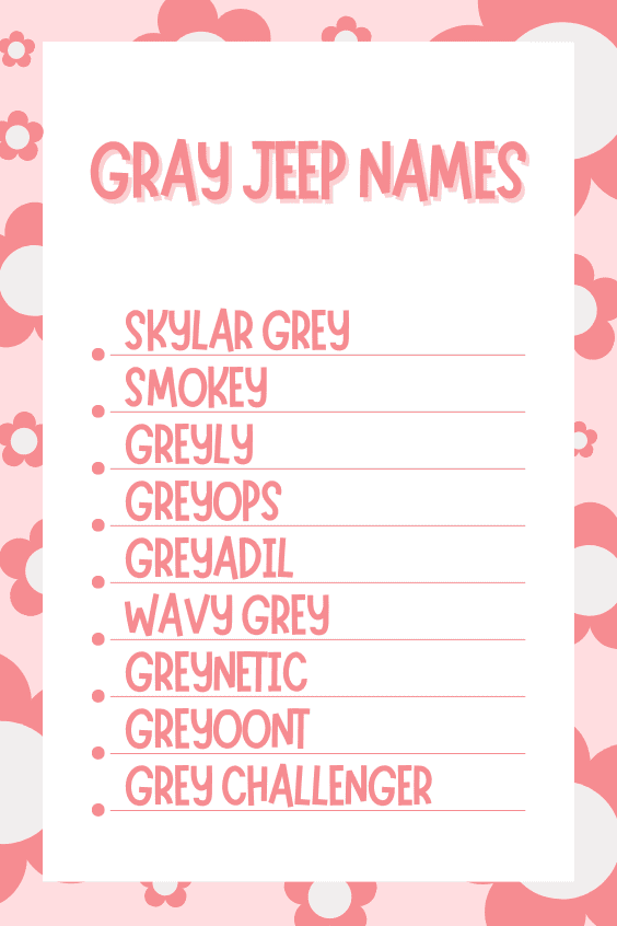 Gray Jeep Names