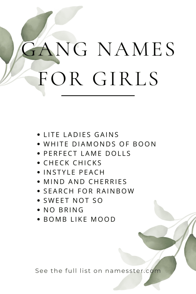 Gang Names for Girls