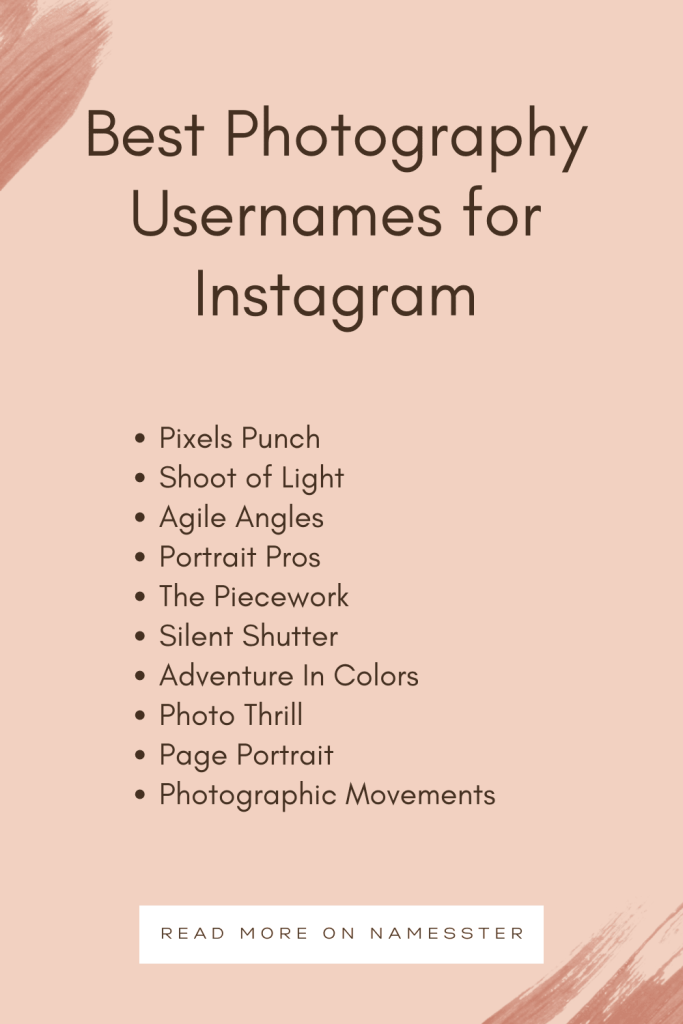 Best Photography Usernames for Instagram