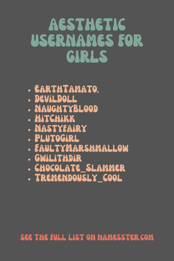 Aesthetic Usernames for Girls