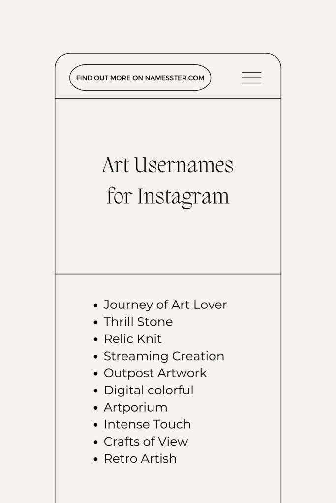 Art Usernames for Instagram