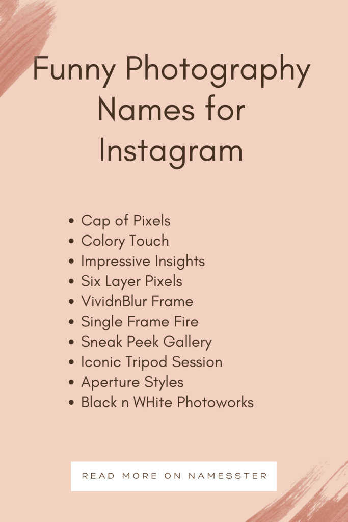 Funny Photography Names for Instagram