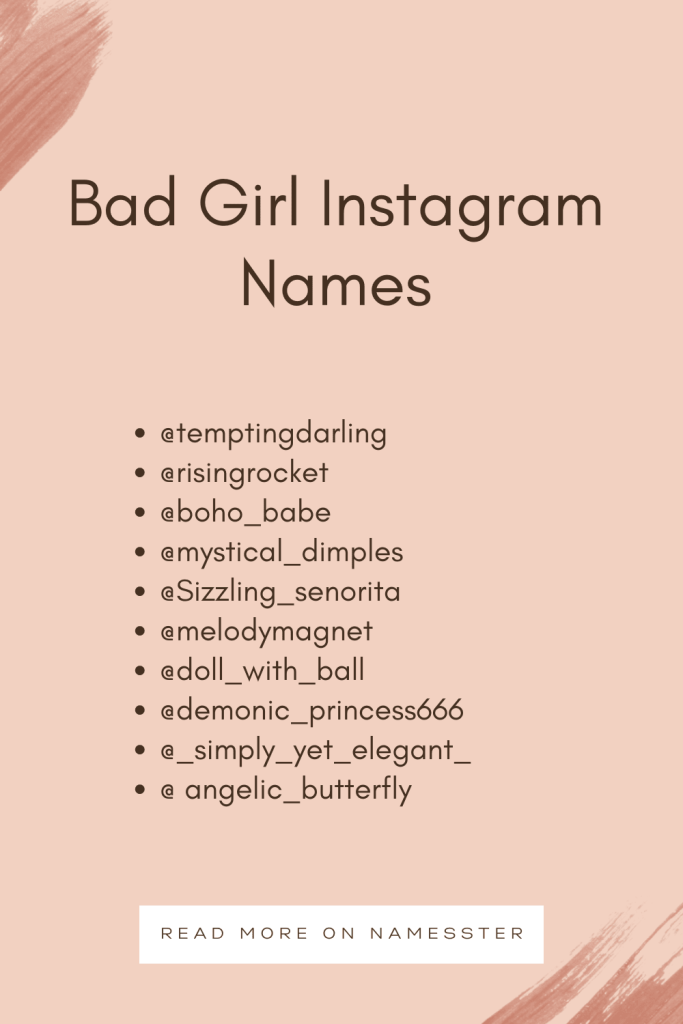 Bad Girl Instagram Names