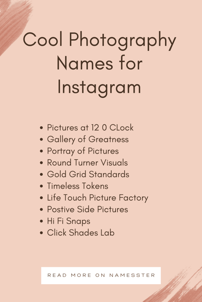 Cool Photography Names for Instagram