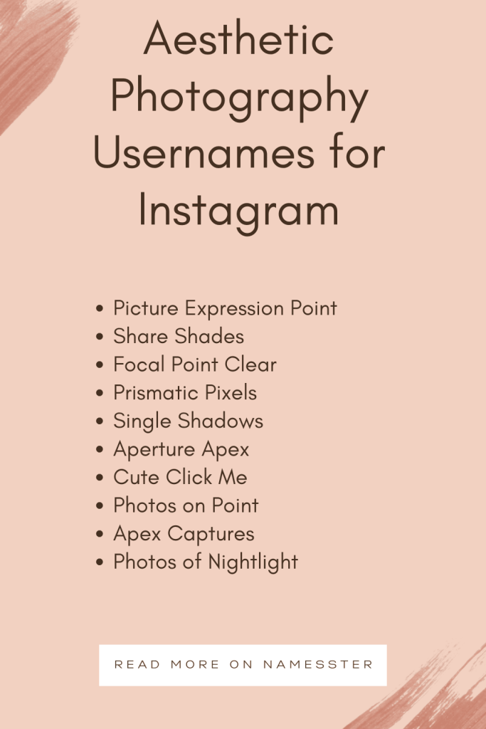 Aesthetic Photography Usernames for Instagram