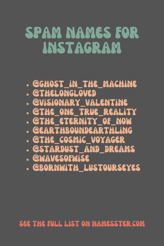 Spam Names for Instagram