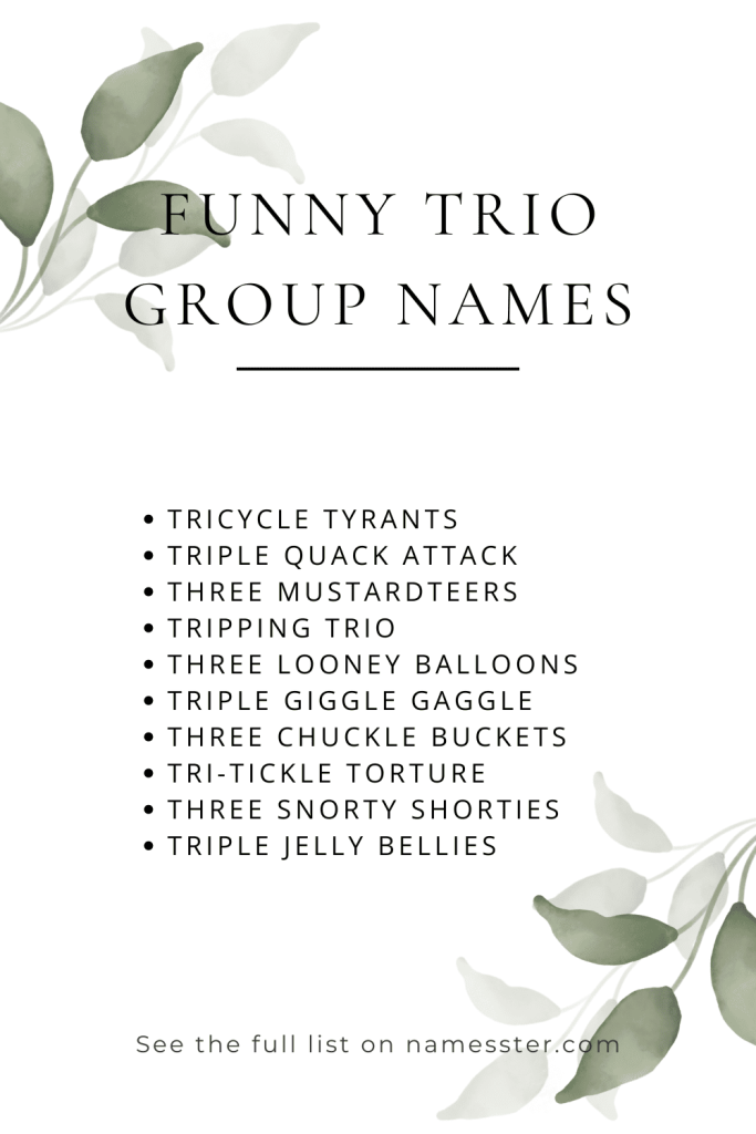 Funny Trio Group Names