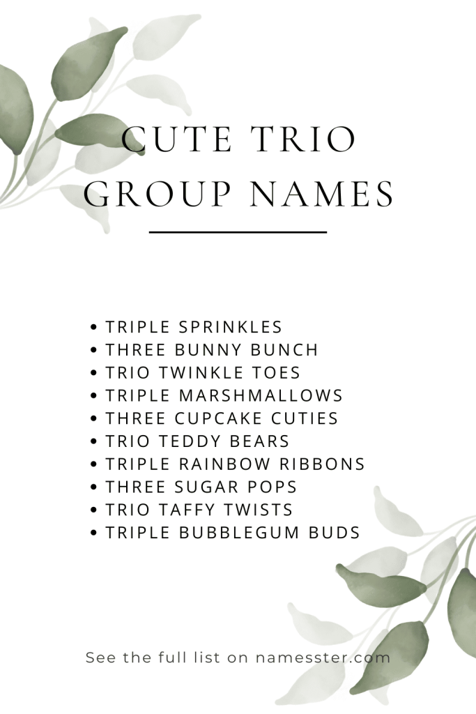 Cute Trio Group Names