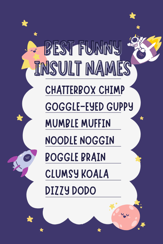 Best Funny Insult Names