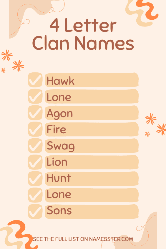 4 Letter Clan Names