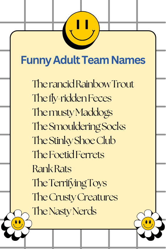 Funny Adult Team Names