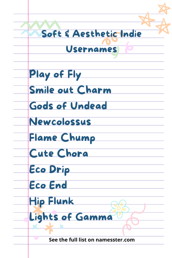 Soft & Aesthetic Indie Usernames