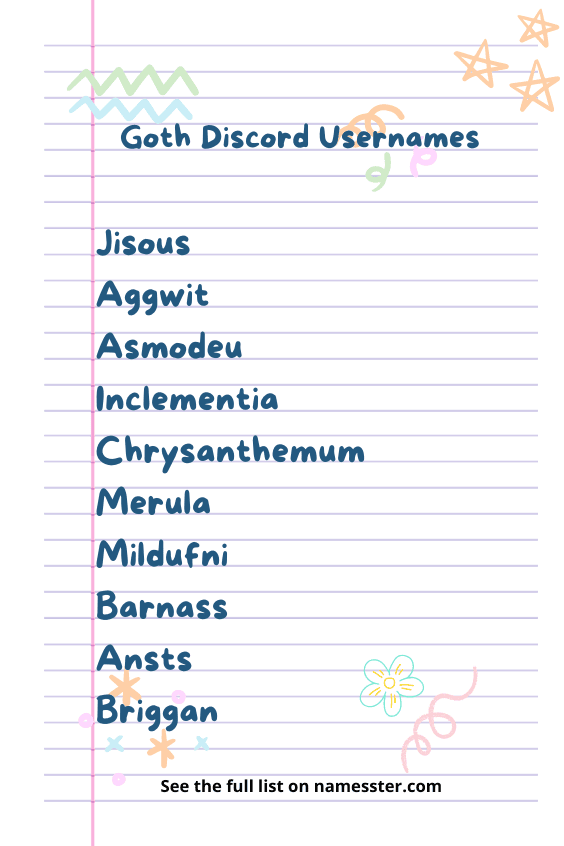 Goth Discord Usernames