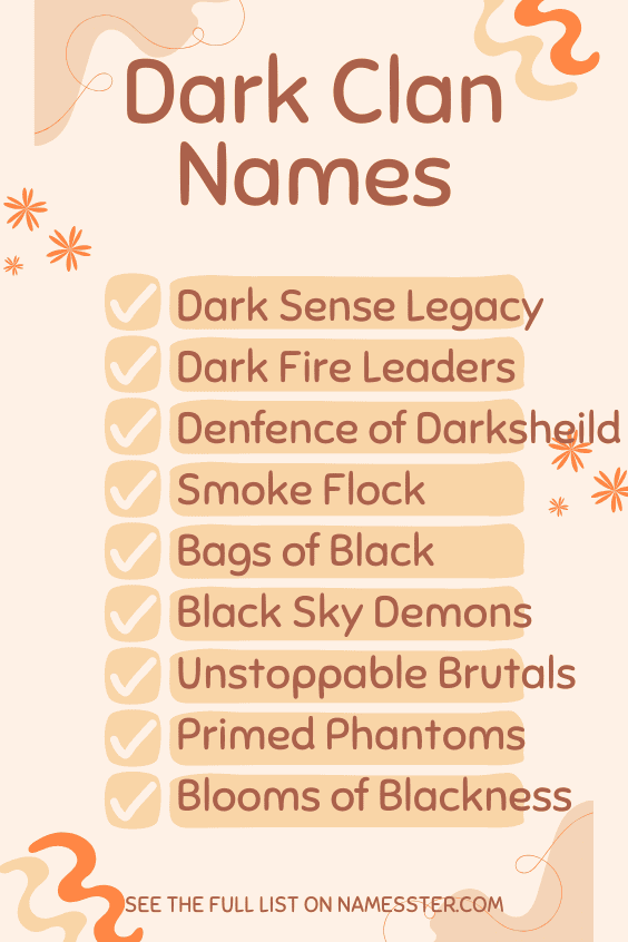 Dark Clan Names