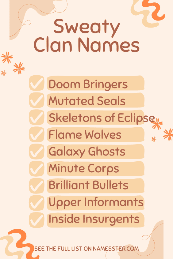 Sweaty Clan Names