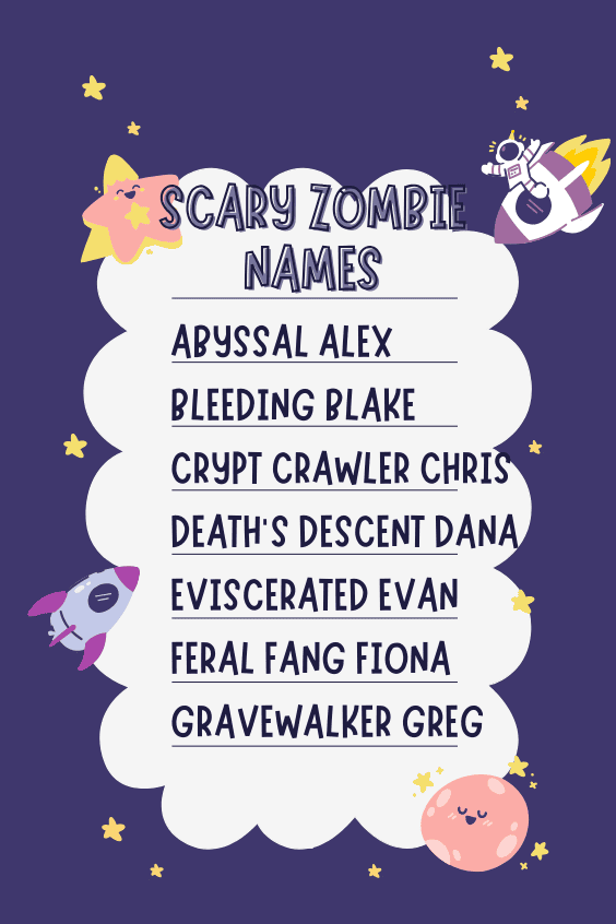 Scary Zombie Names