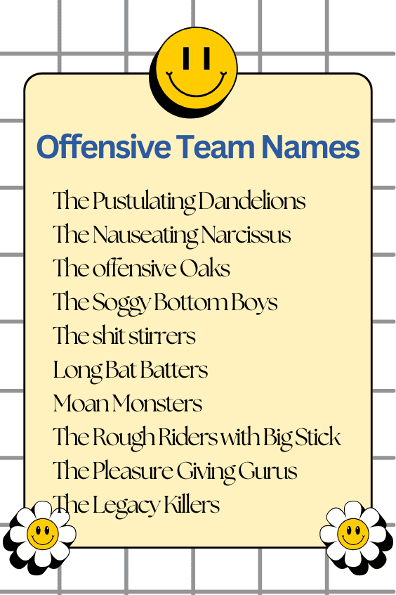 Offensive Team Names